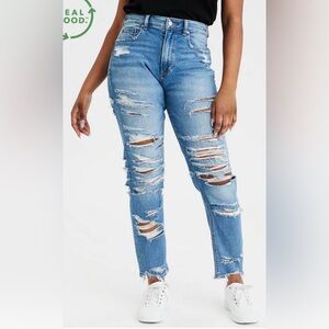 American Eagle Extreme Distressed Mom Jeans Size 20